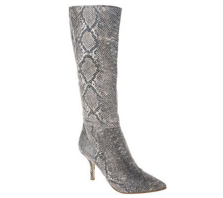 pamela snake embossed leather tall boot