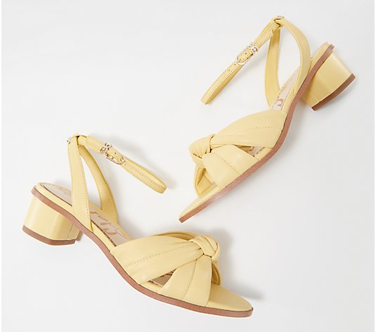 Sam Edelman Leather Heeled Sandals - Ingrid - QVC.com