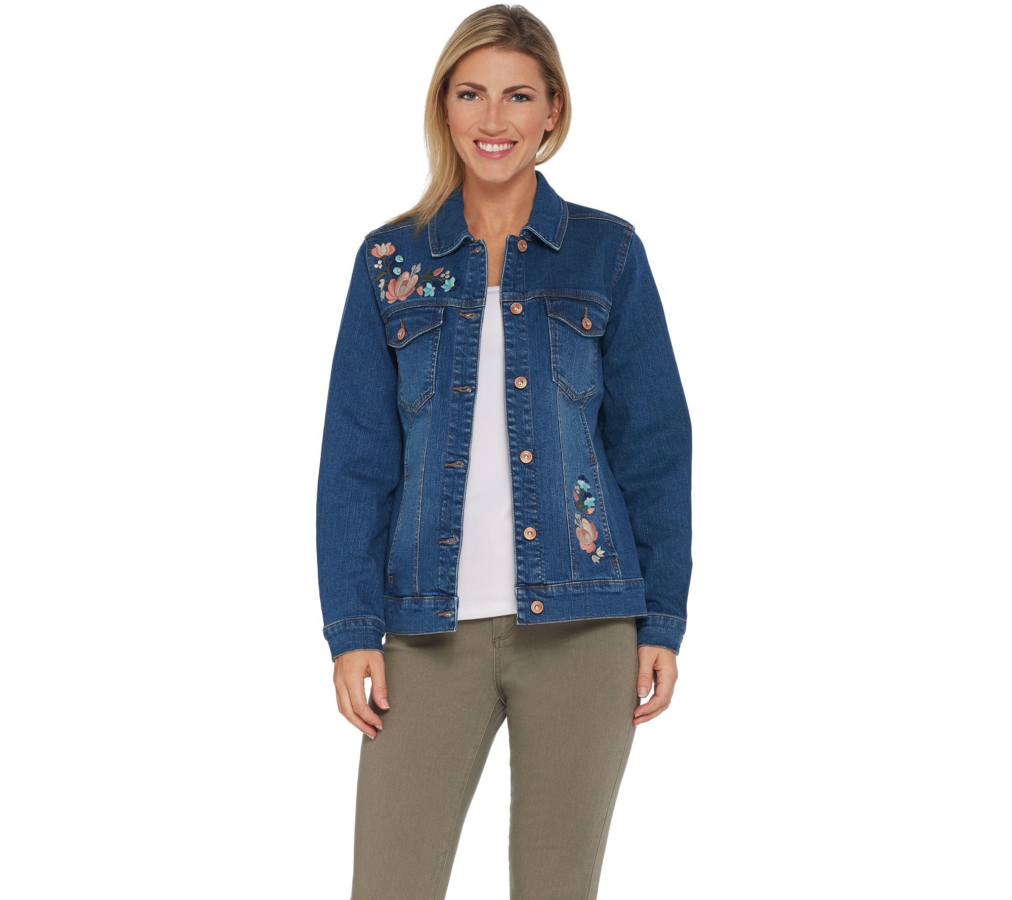 qvc denim and company jean jacket
