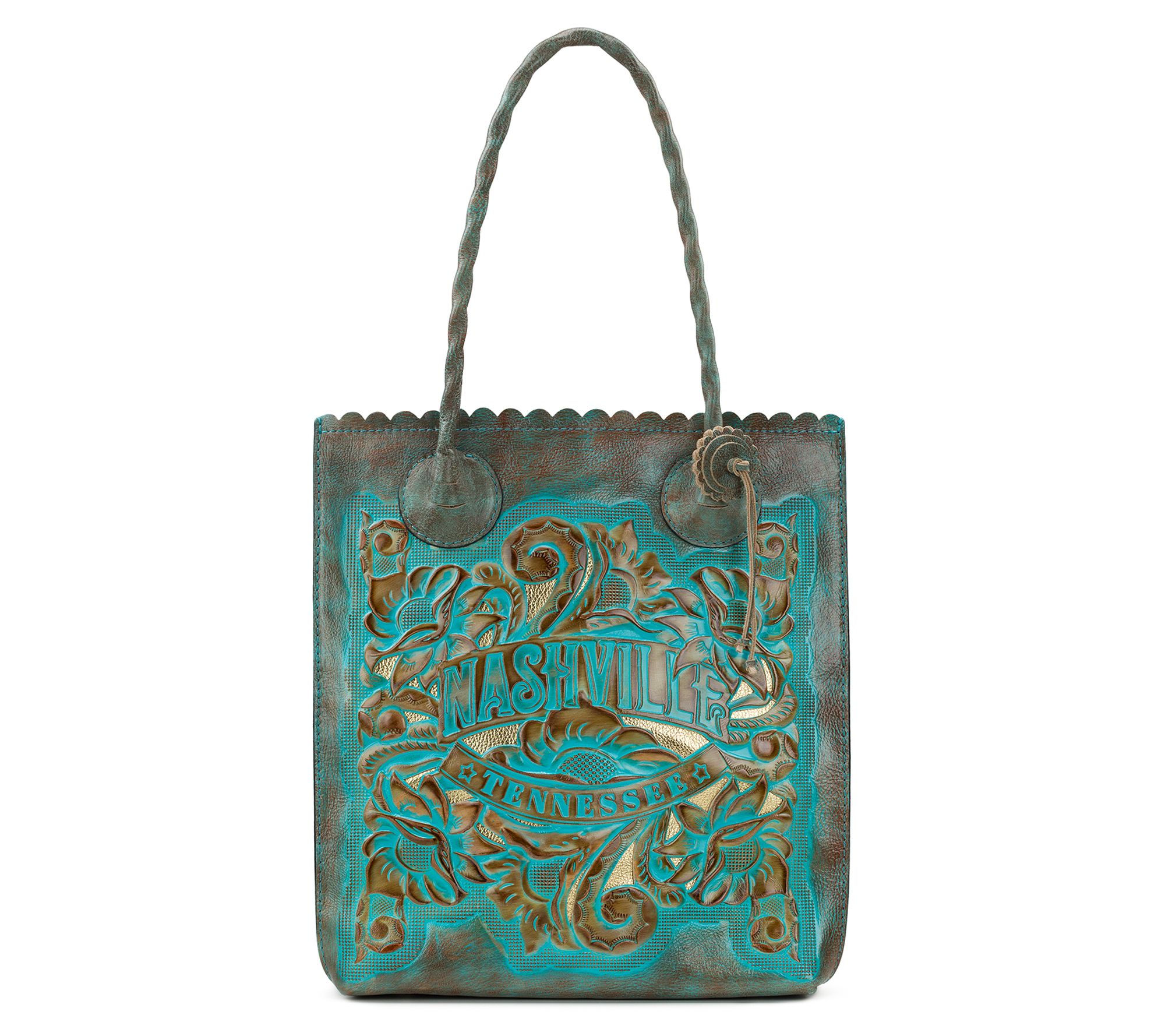 Patricia Nash Cavo Tooled Leather Nashville Tot E Qvc