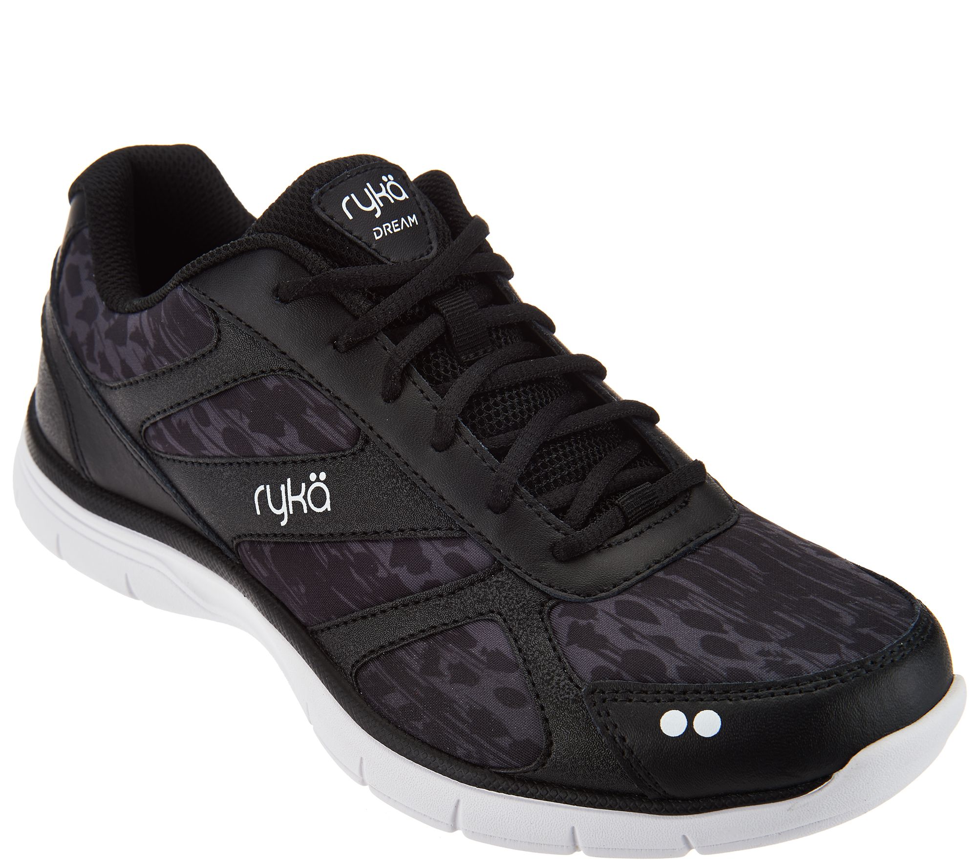 ryka mesh lace up memory foam sneakers