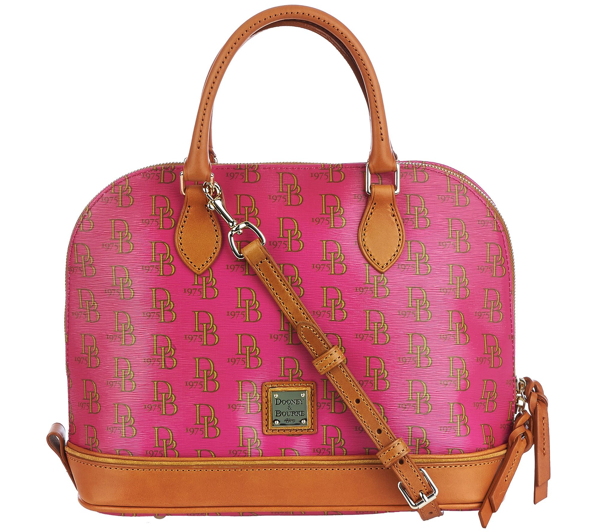 qvc dooney & bourke zip zip satchel