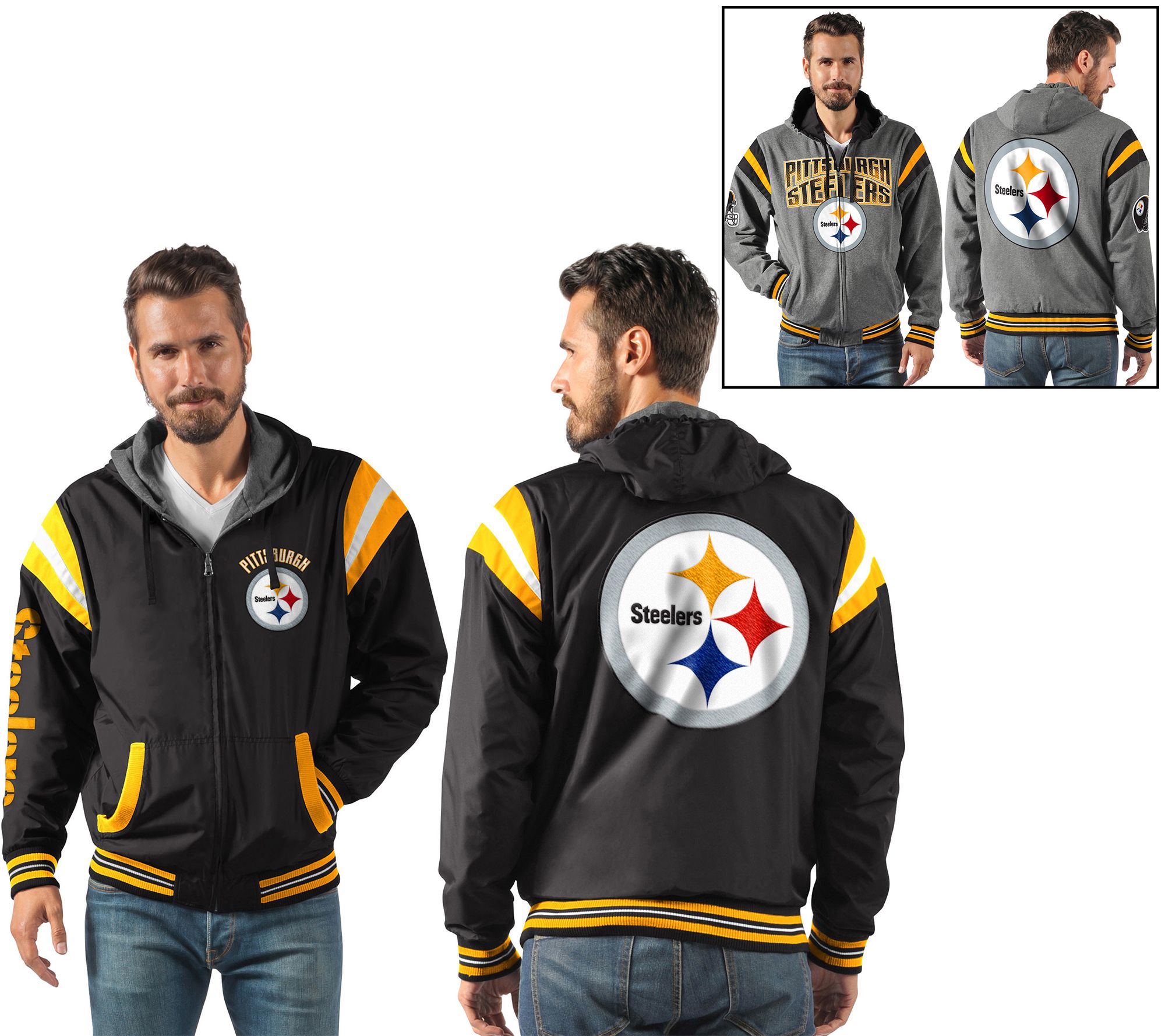 steelers reversible hoodie