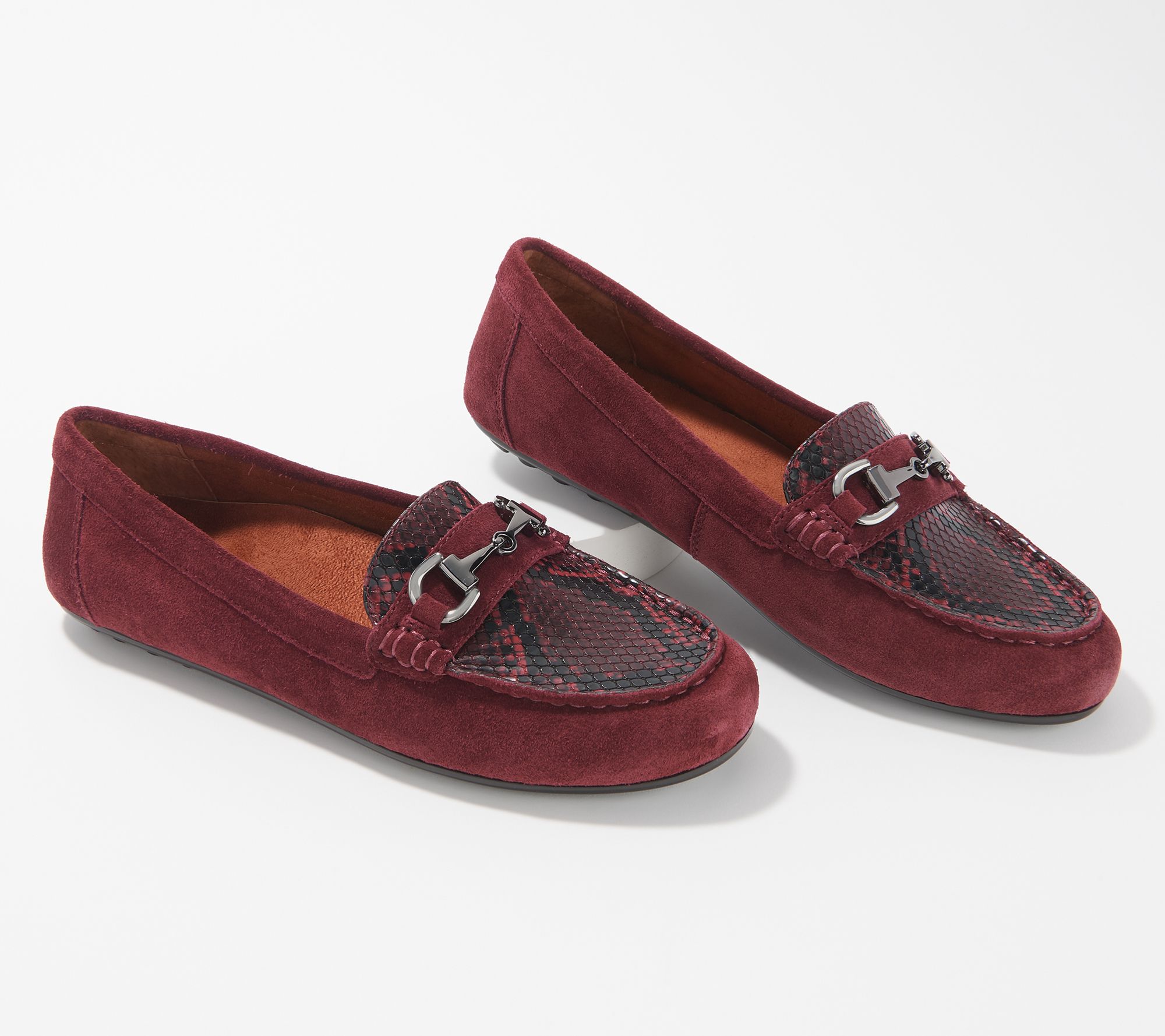 Vionic Suede Moccasins with Hardware 