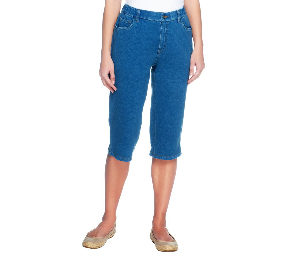 qvc denim and co pedal pushers