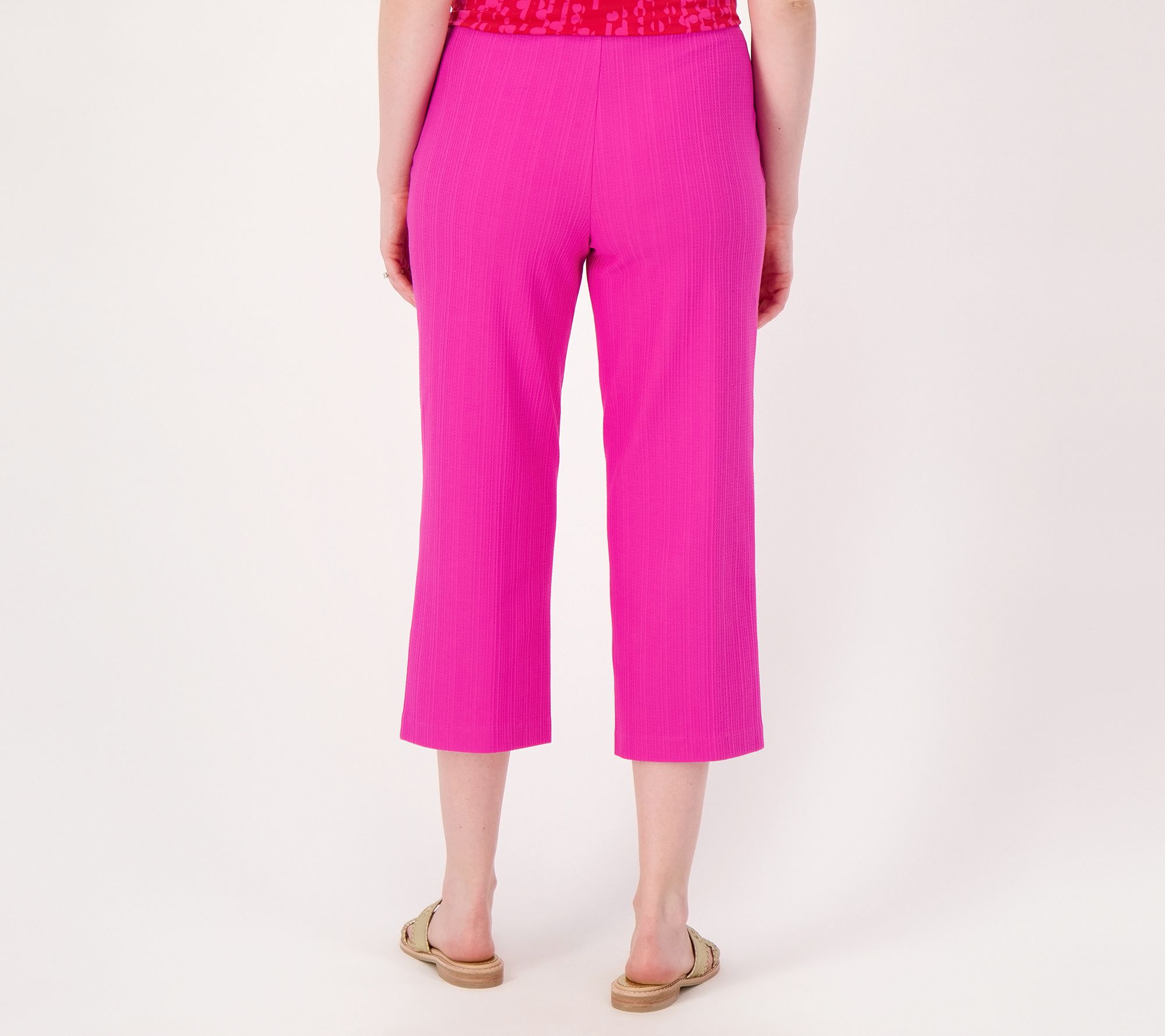 Isaac Mizrahi Live Tall Textured Knit Crop Pants Qvc