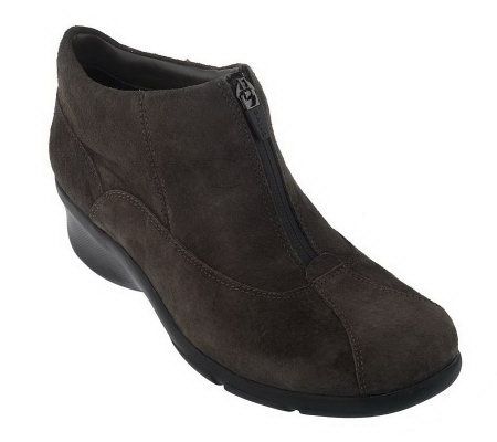 clarks zip front boots