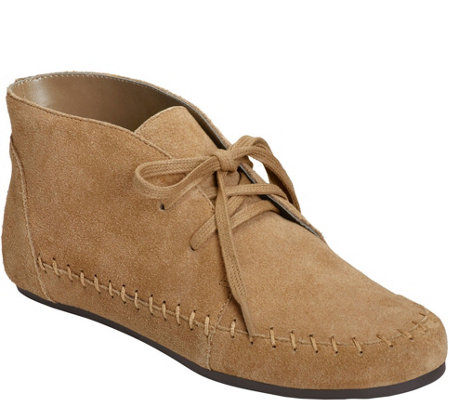 Aerosoles Suede Wallabee Booties - Driving Range - Page 1 — QVC.com