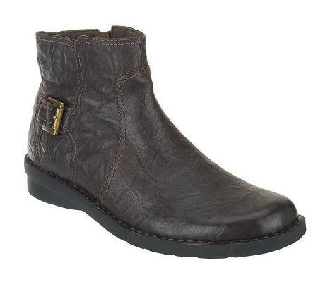 clarks leather side zip ankle boots