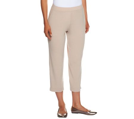 susan graver liquid knit crop pants