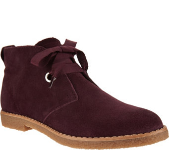 Isaac Mizrahi Live! Suede Chukka Boots with Grosgrain Laces - A294432