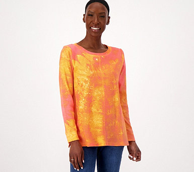  Belle by Kim Gravel Baby Waffle Printed Tie-Dye Top - A594933