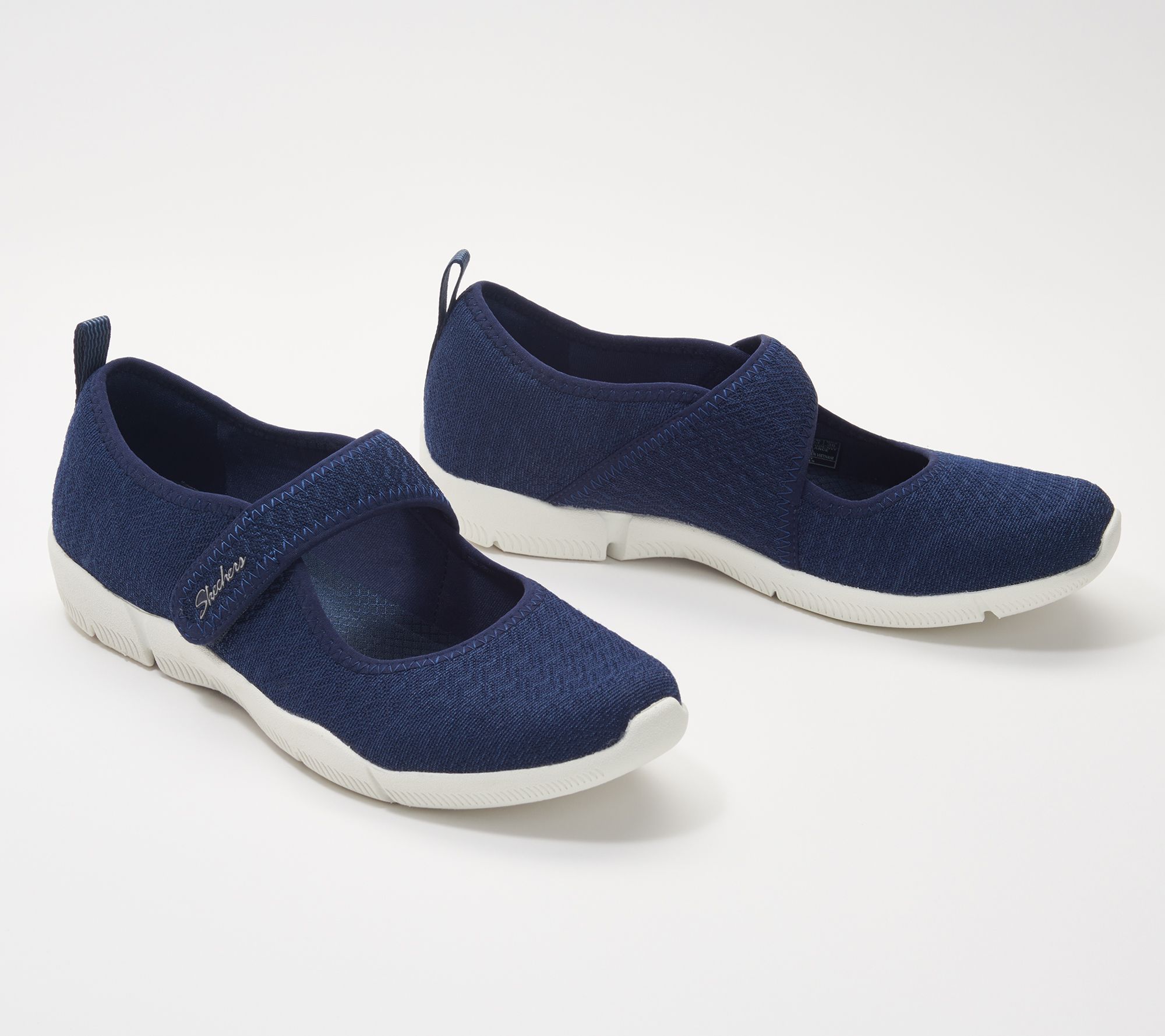 Skechers Soft Knit Mary Janes Be Lux Qvc Com