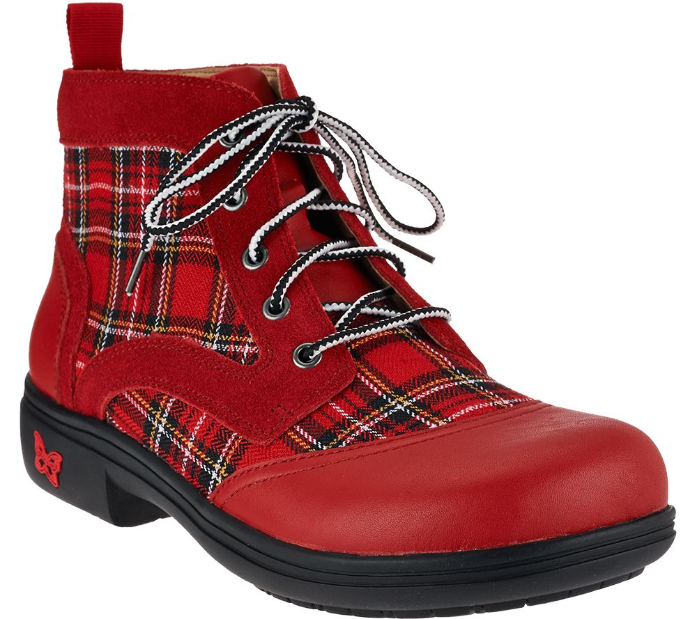 alegria leather ankle boots