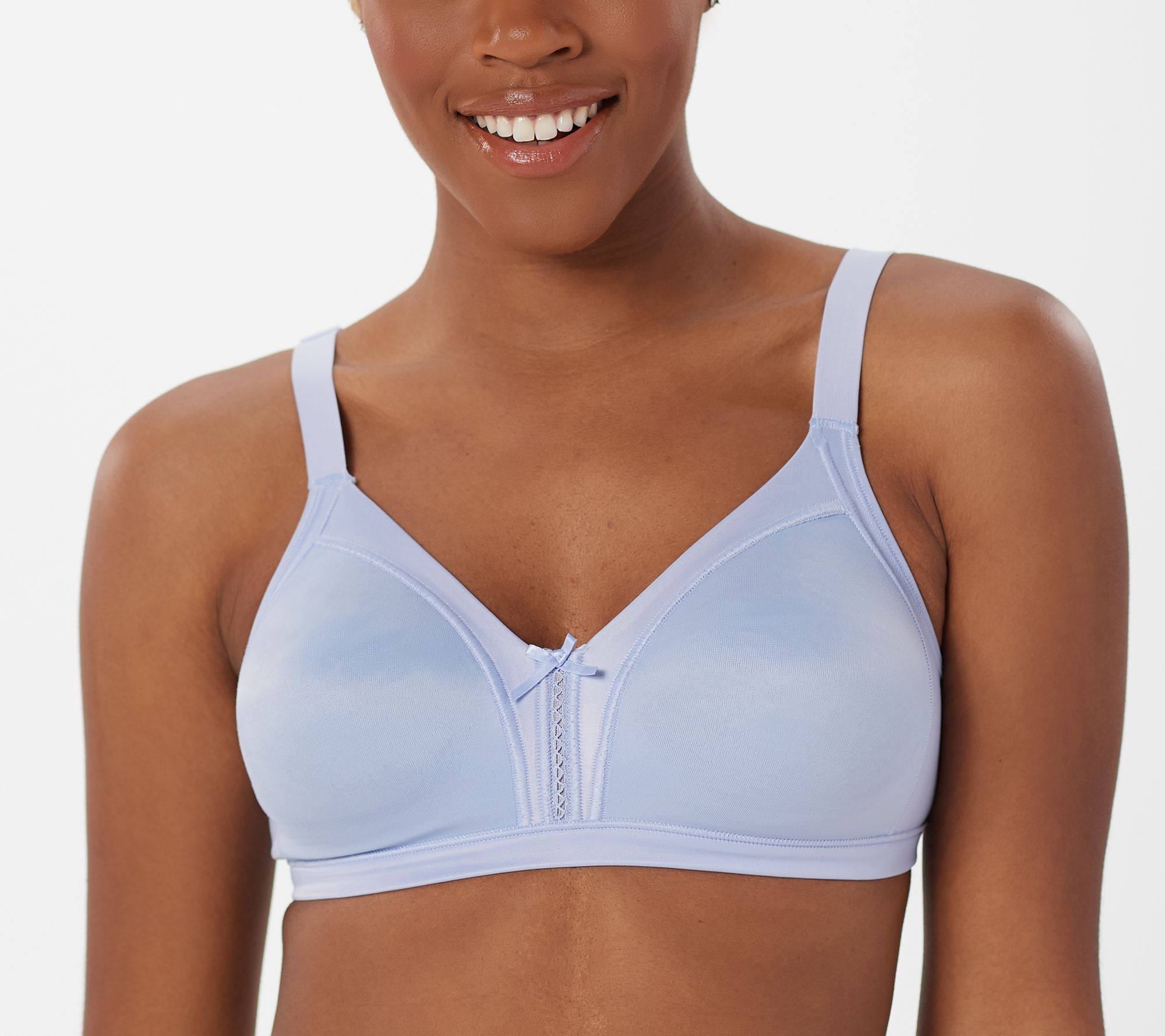 Qvc Bali Set Of Double Support Soft Touch Wirefree Bras