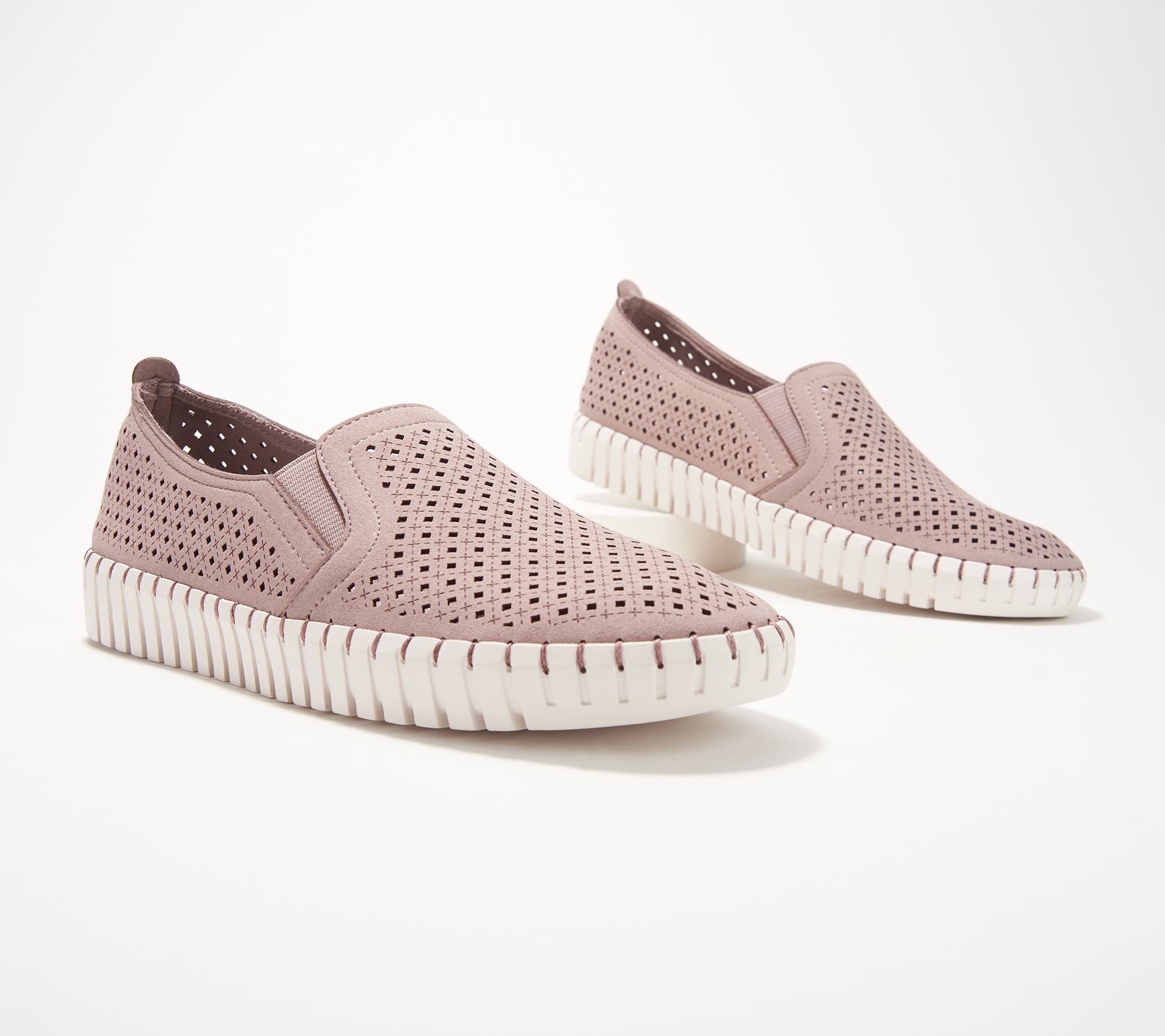 perforated slip on shoes