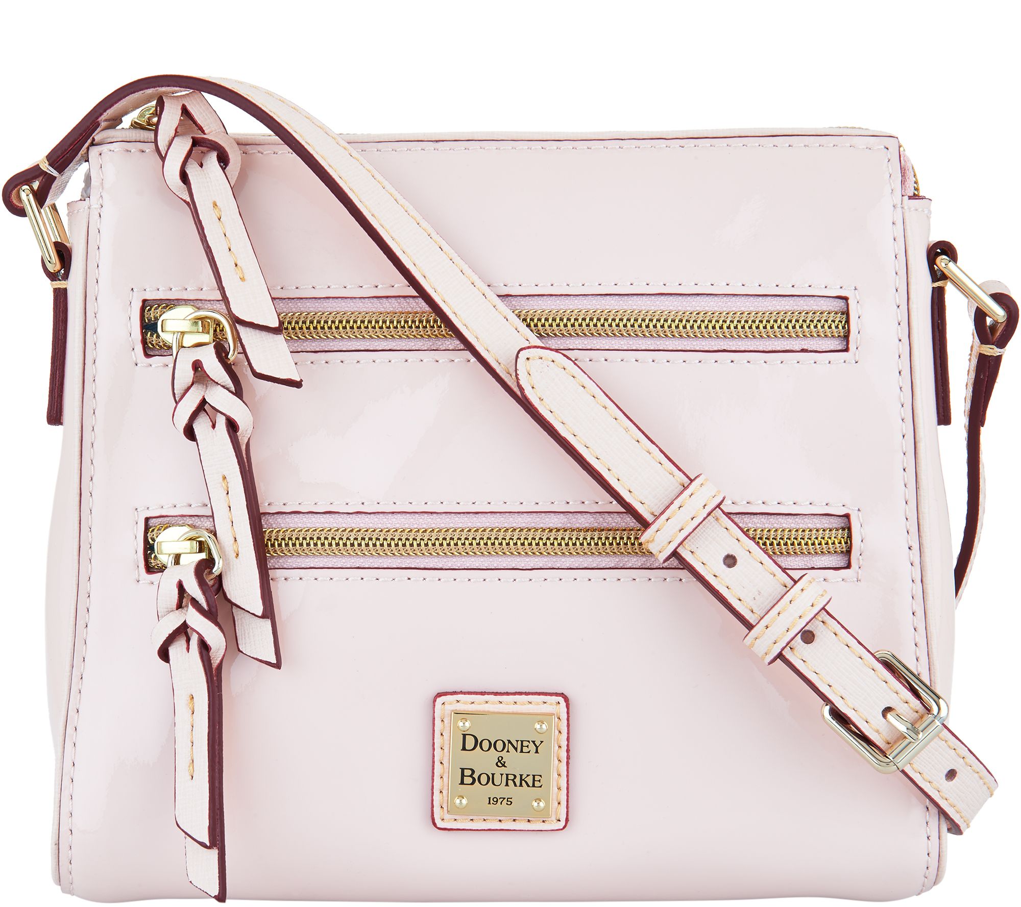 dooney and bourke triple zip crossbody bag leather