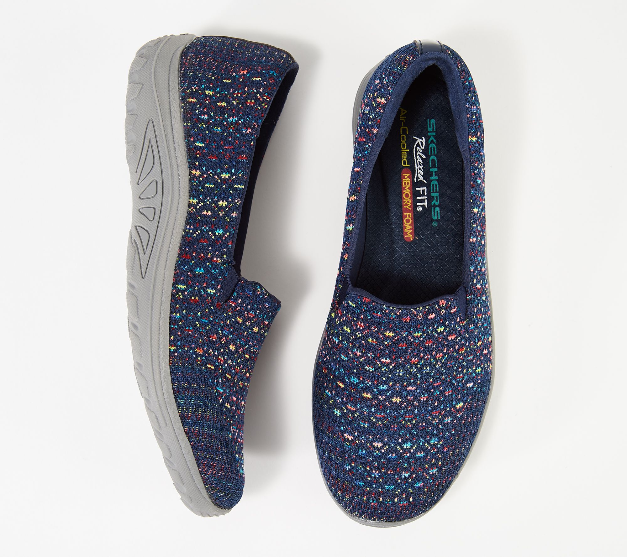 skechers knit slip on shoes