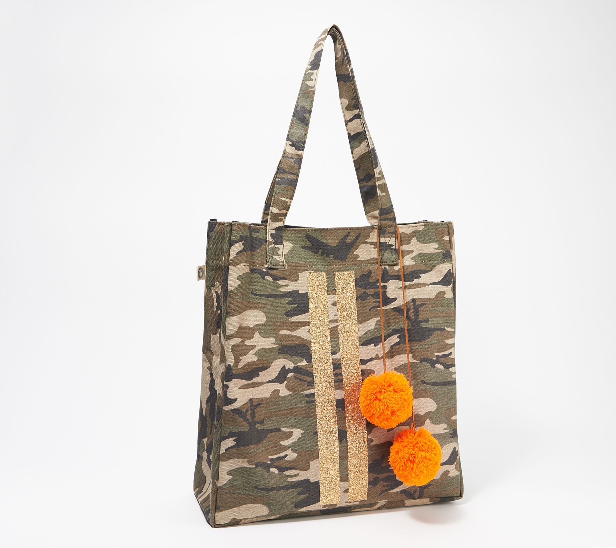quilted camo tote bag