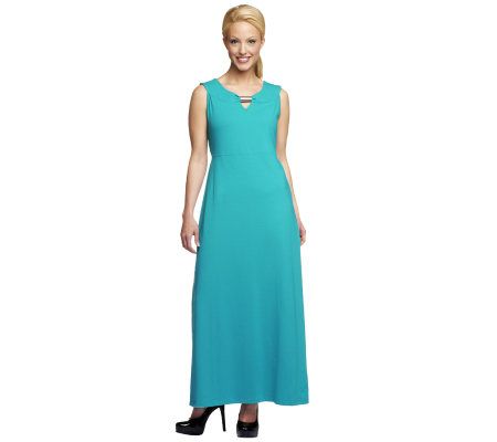 sleeveless knit maxi dress