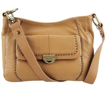 Tignanello Pebble Leather Crossbody Bag with Front Flap Pocket - Page 1 — www.bagsaleusa.com