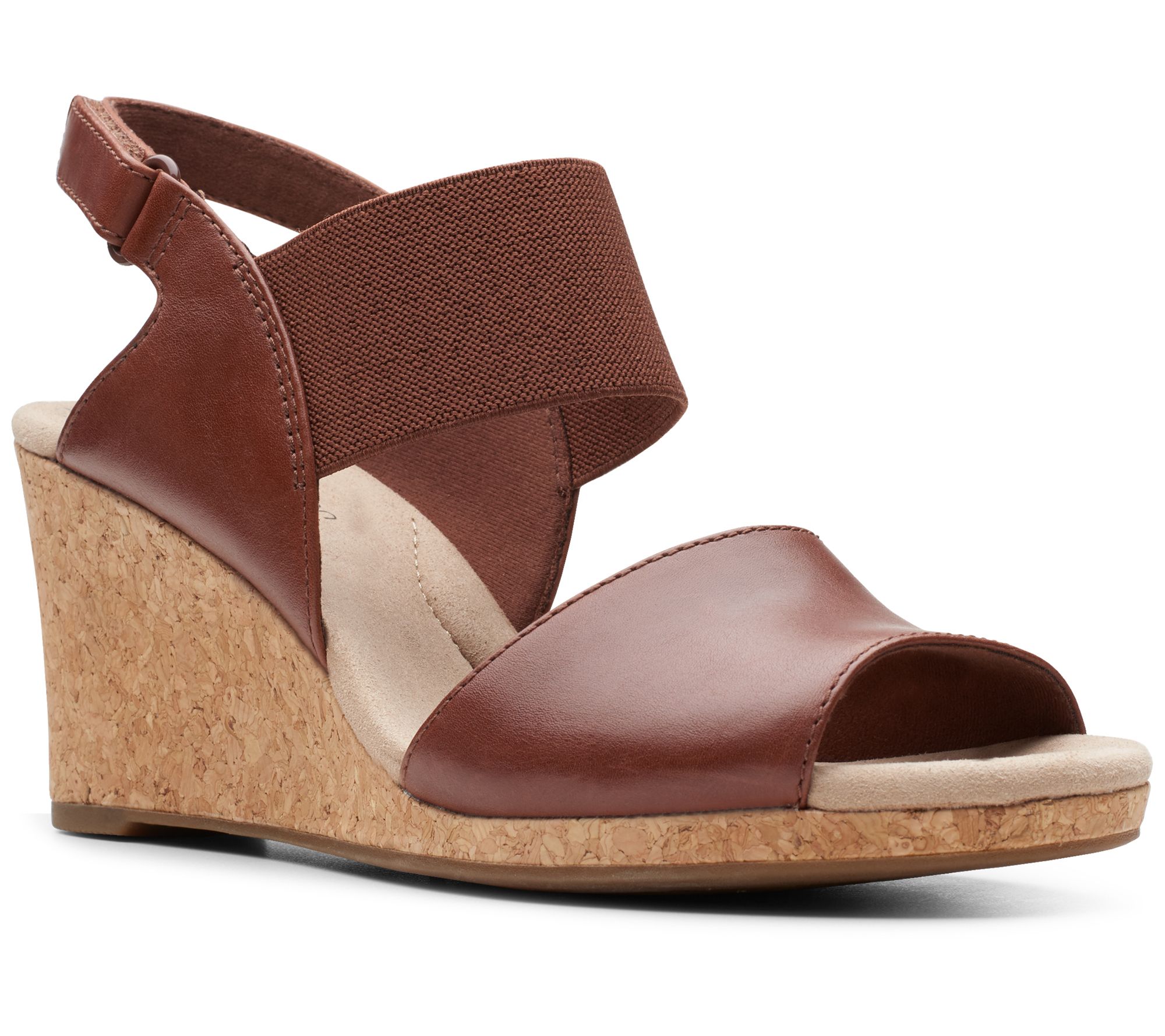 Clarks Collection Leather Wedge Sandals 