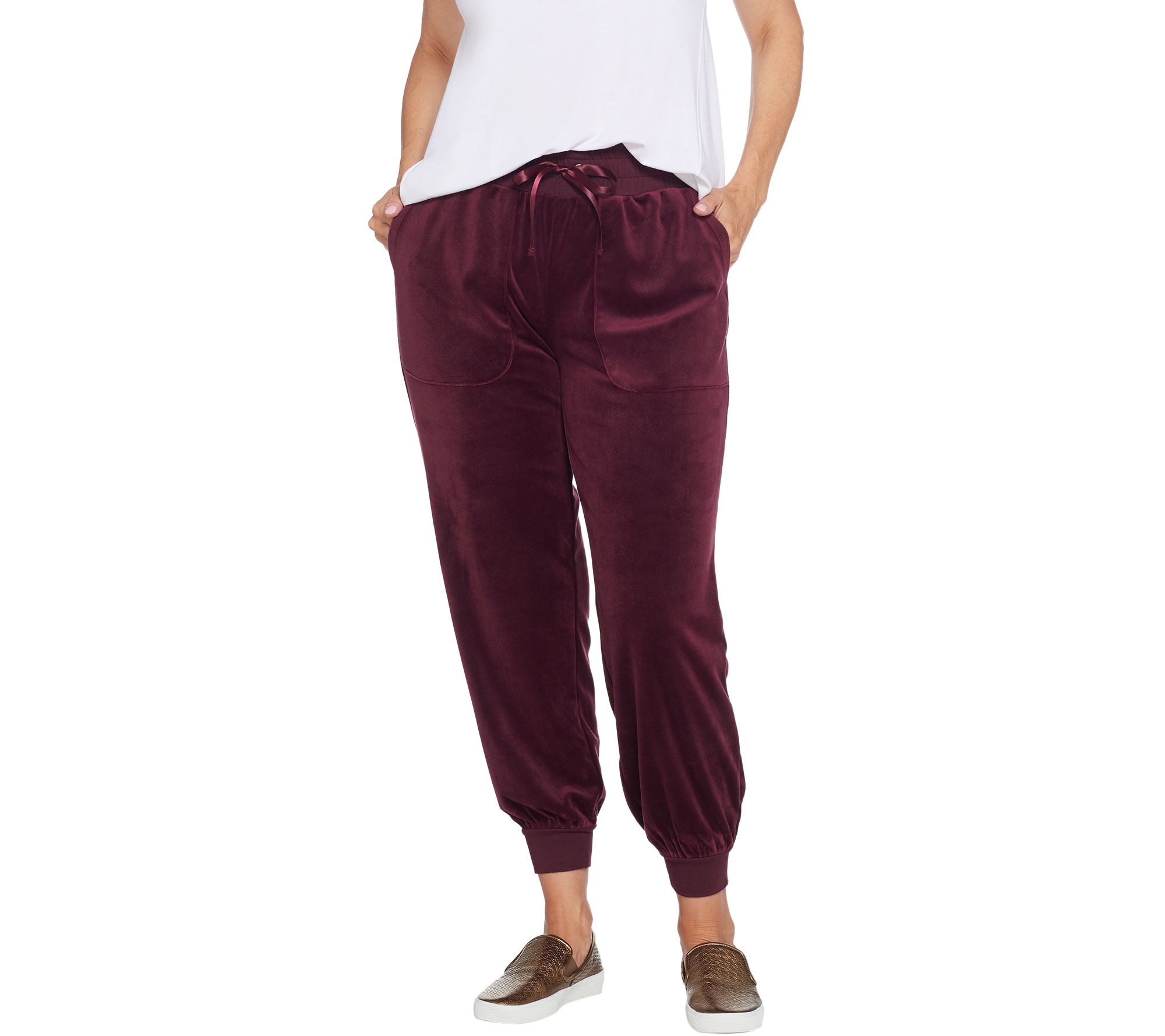 velour jogging pants