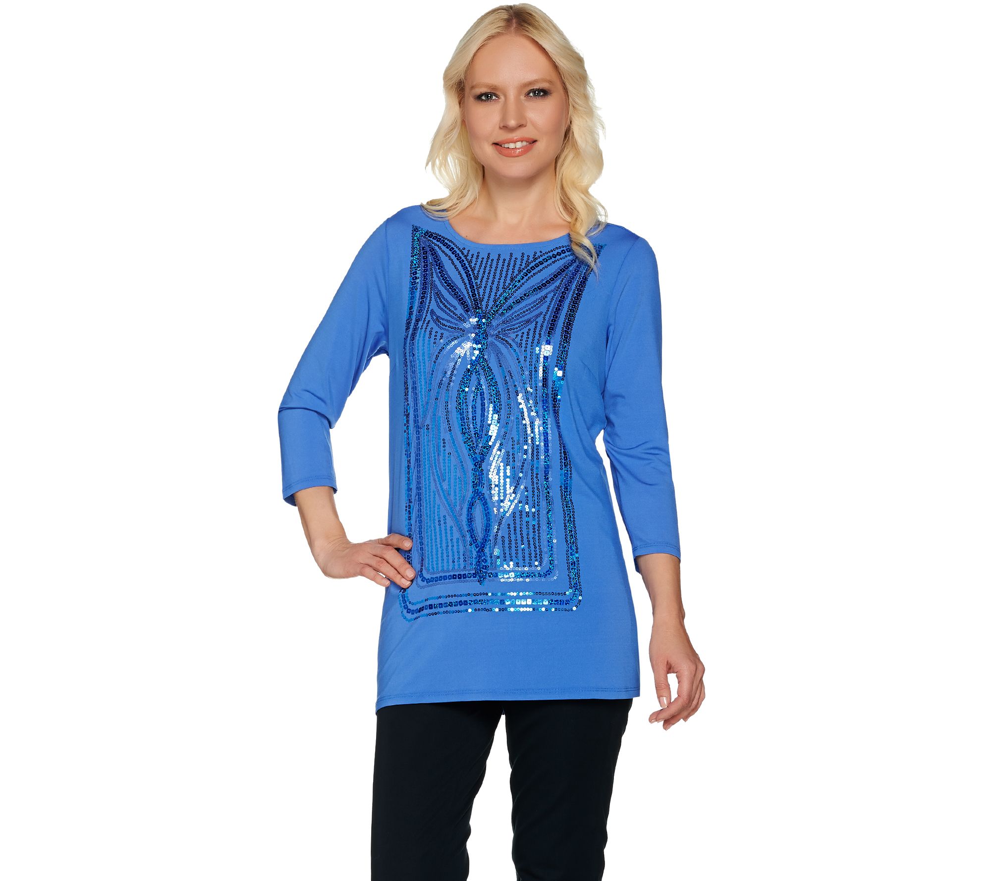 qvc sequin tops