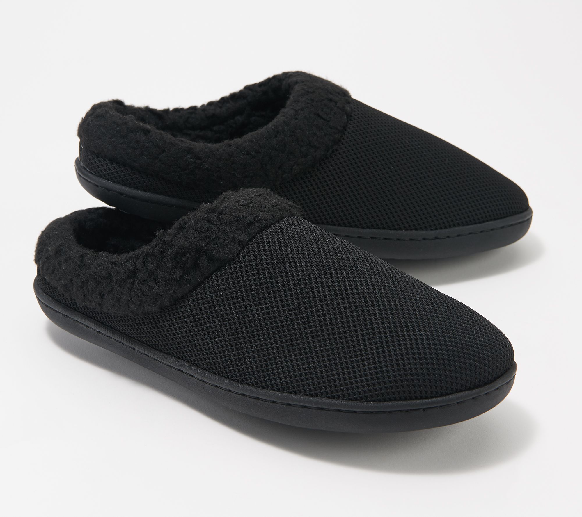 clarks men's black slippers