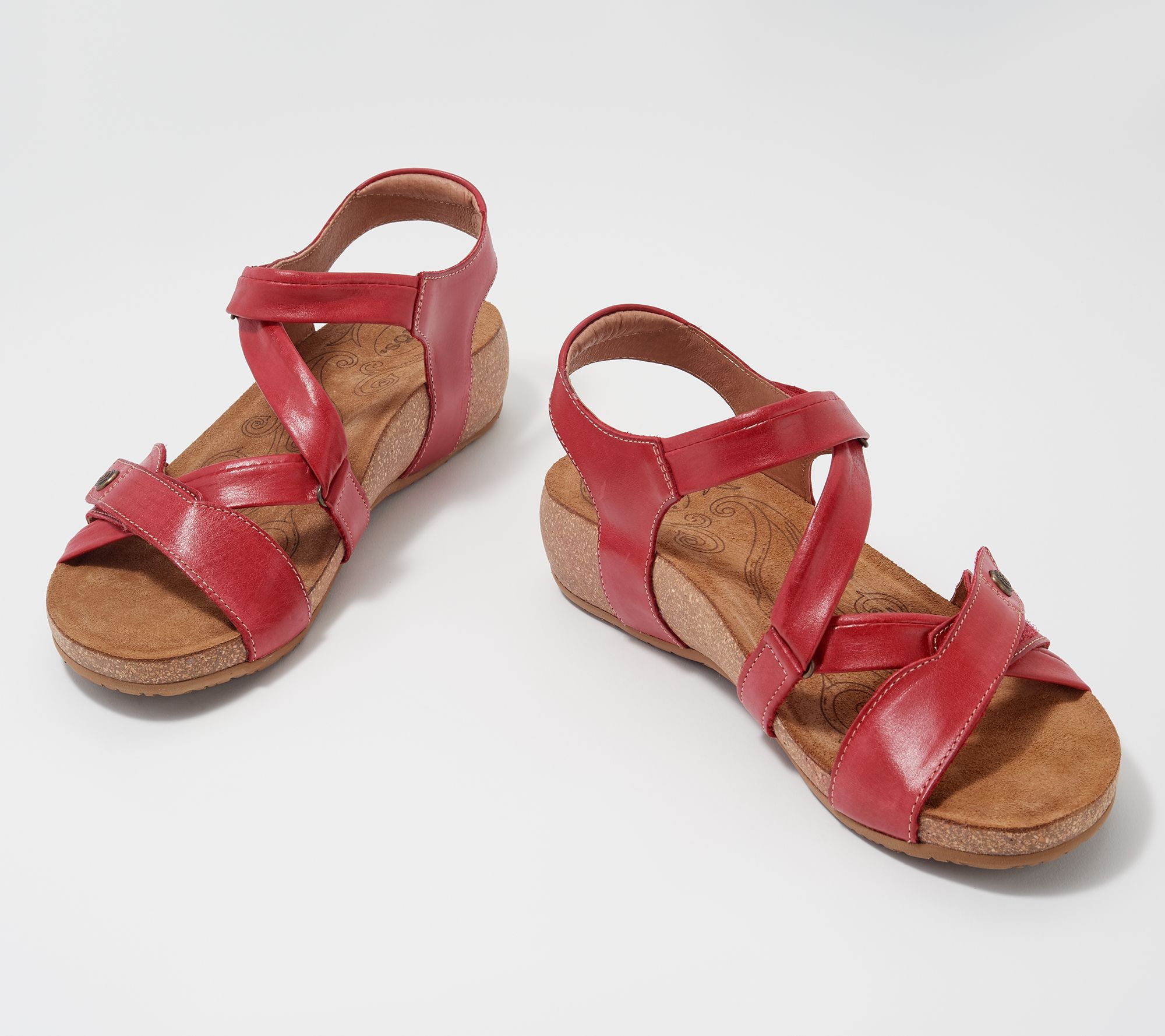 taos red sandals