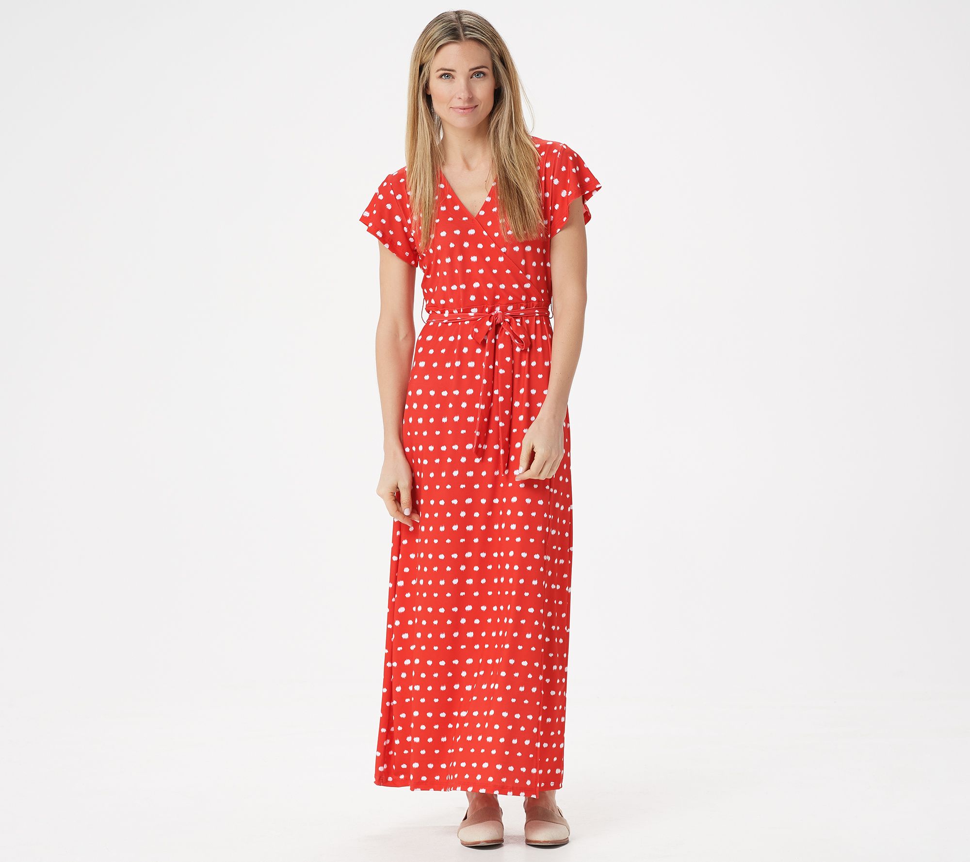 qvc maxi dresses with sleeves