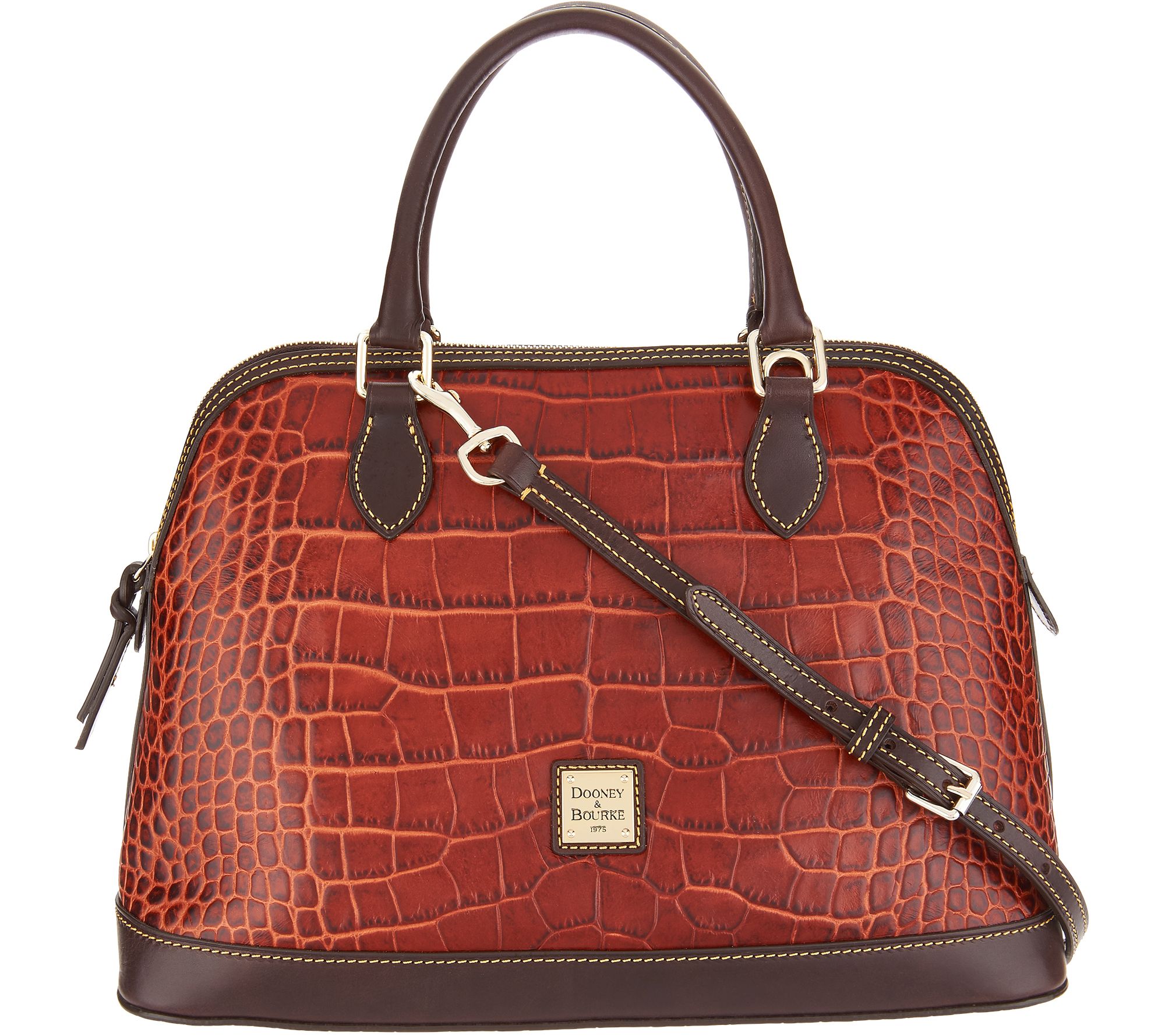 Dooney & Bourke Croco Leather Deana Satchel Handbag - Page 1 — 0