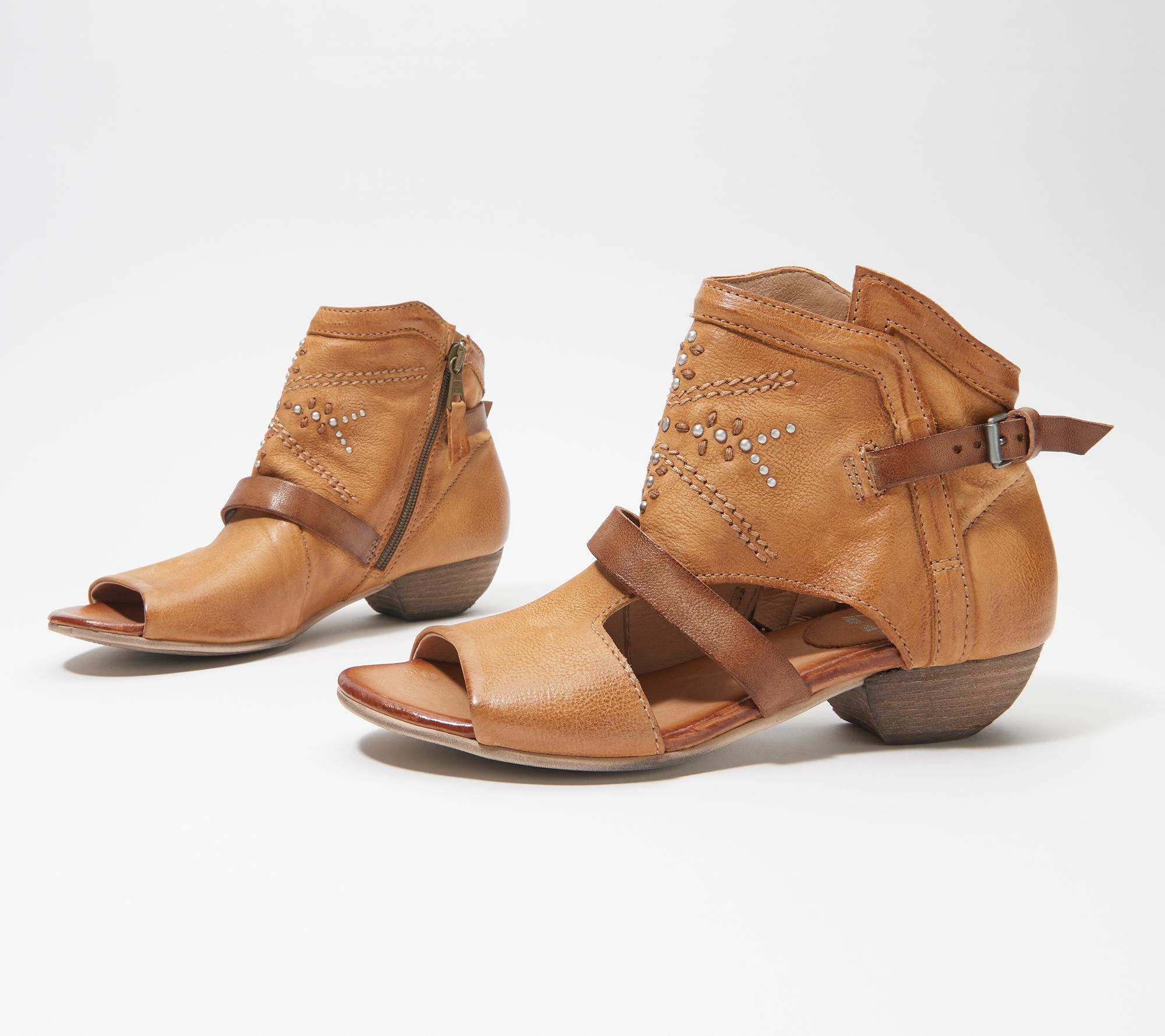 Miz Mooz Leather Heeled Sandals- Caleb 