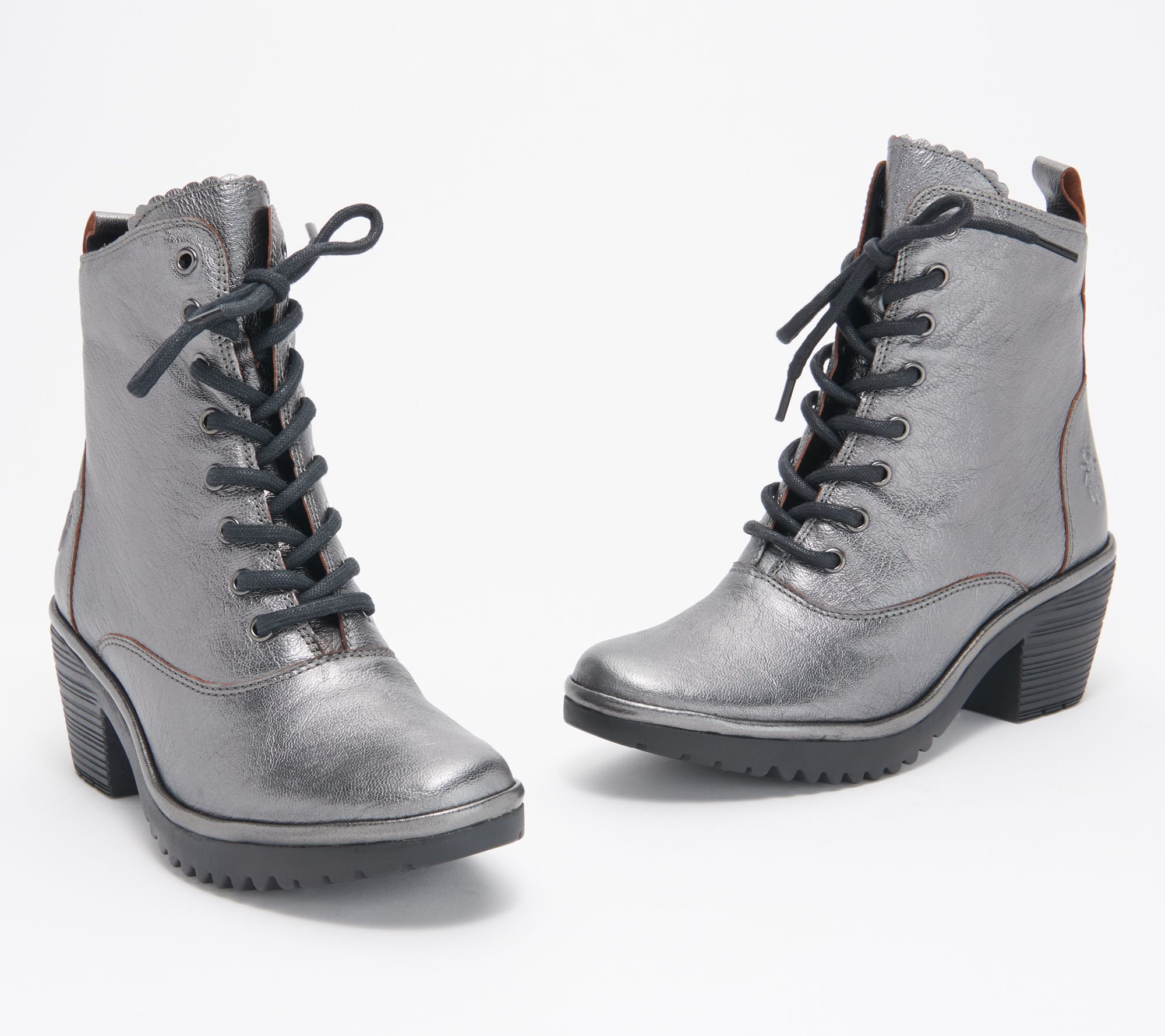 FLY London Leather Lace-Up Boots - Wune 