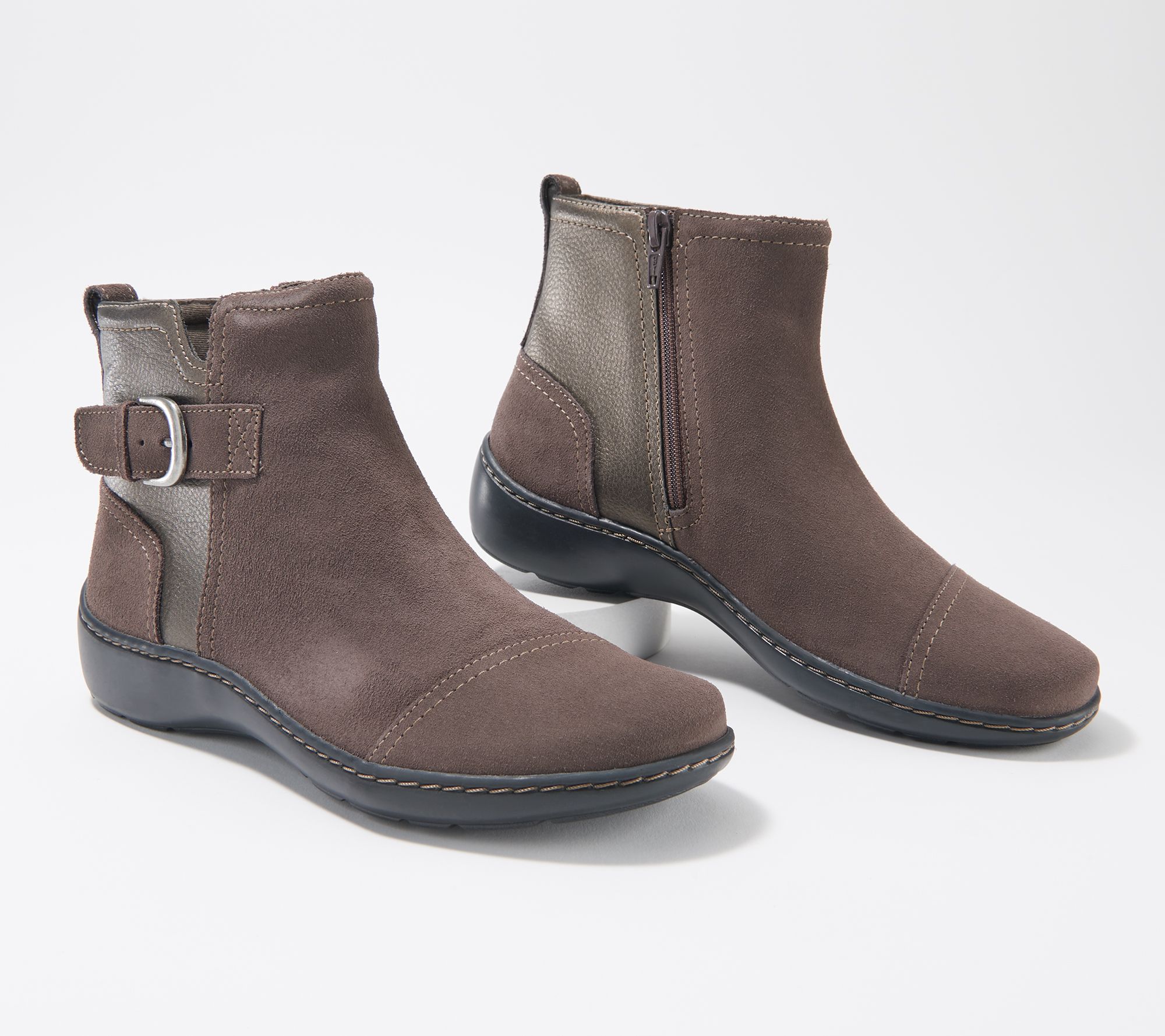 Clarks Suede Ankle Boots - Cora Marigold - QVC.com