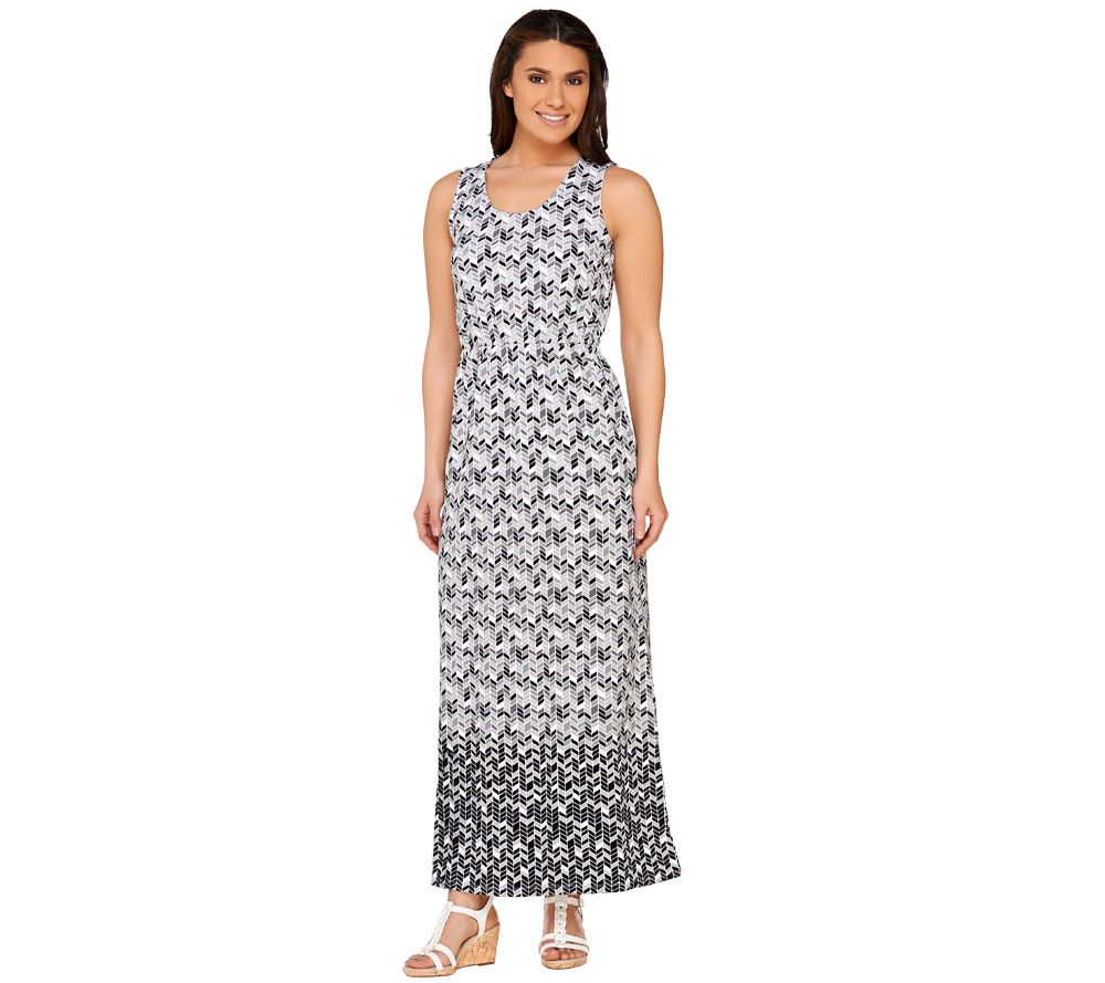 border print maxi dress