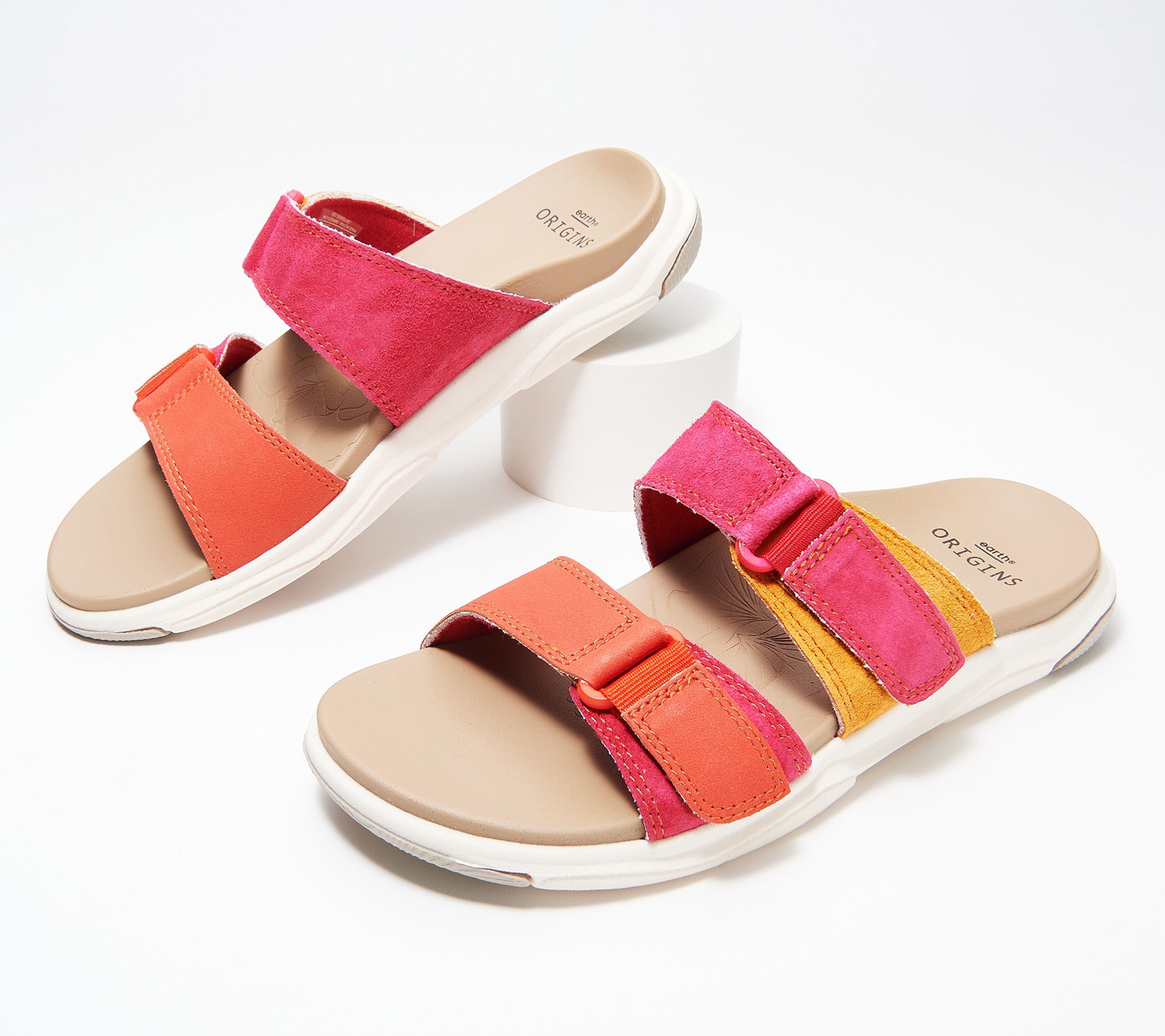 earth origins suede slide sandals
