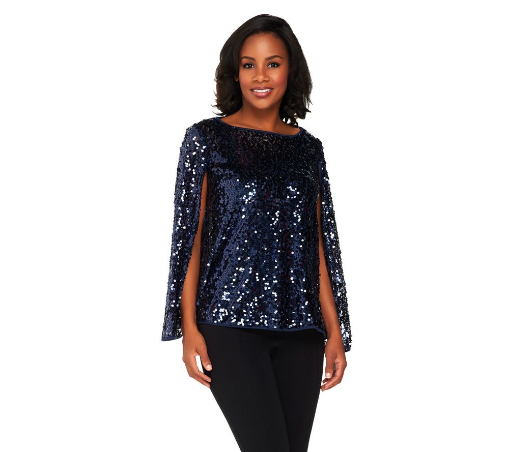 qvc sequin tops