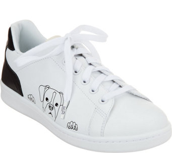 ED Ellen DeGeneres Leather Graphic Sneakers - Chapanima - A293770