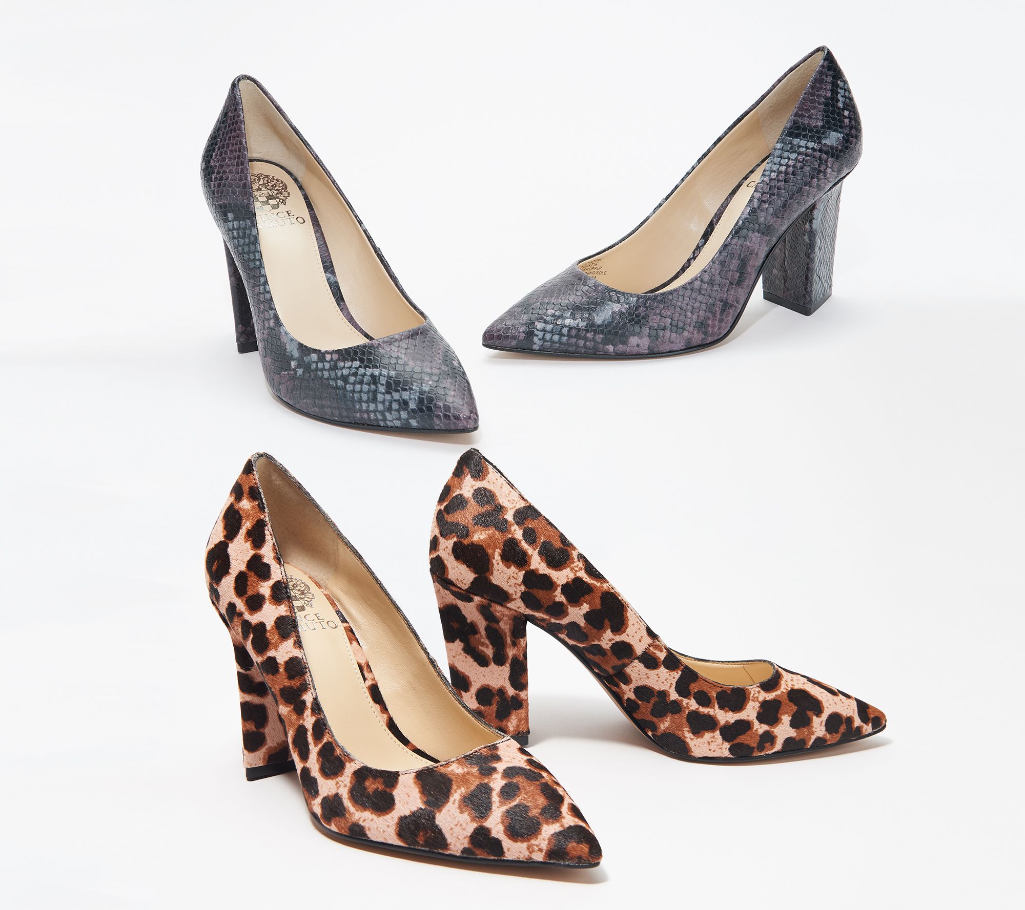 vince camuto block heel pump