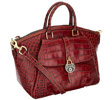 dooney and bourke croco fino satchel