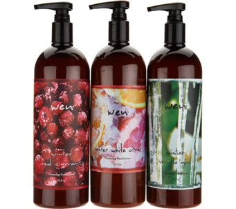 WEN by Chaz Dean Set of 3 32 oz. Cleansing Conditioners - A299076