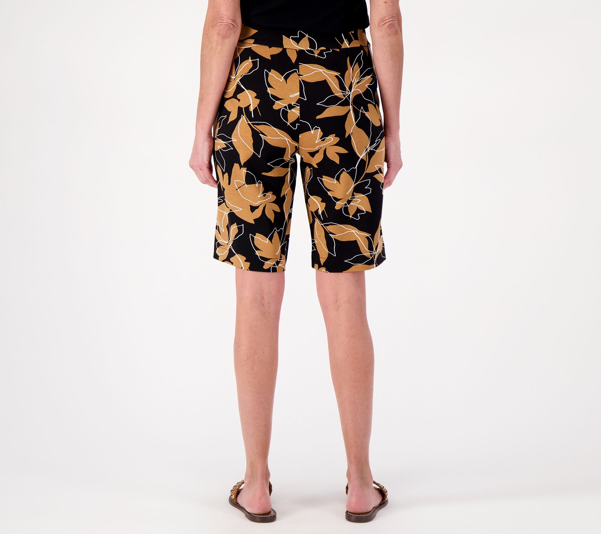 Isaac Mizrahi Live Tall Solid Or Printed Ponte Bermuda Shorts Qvc