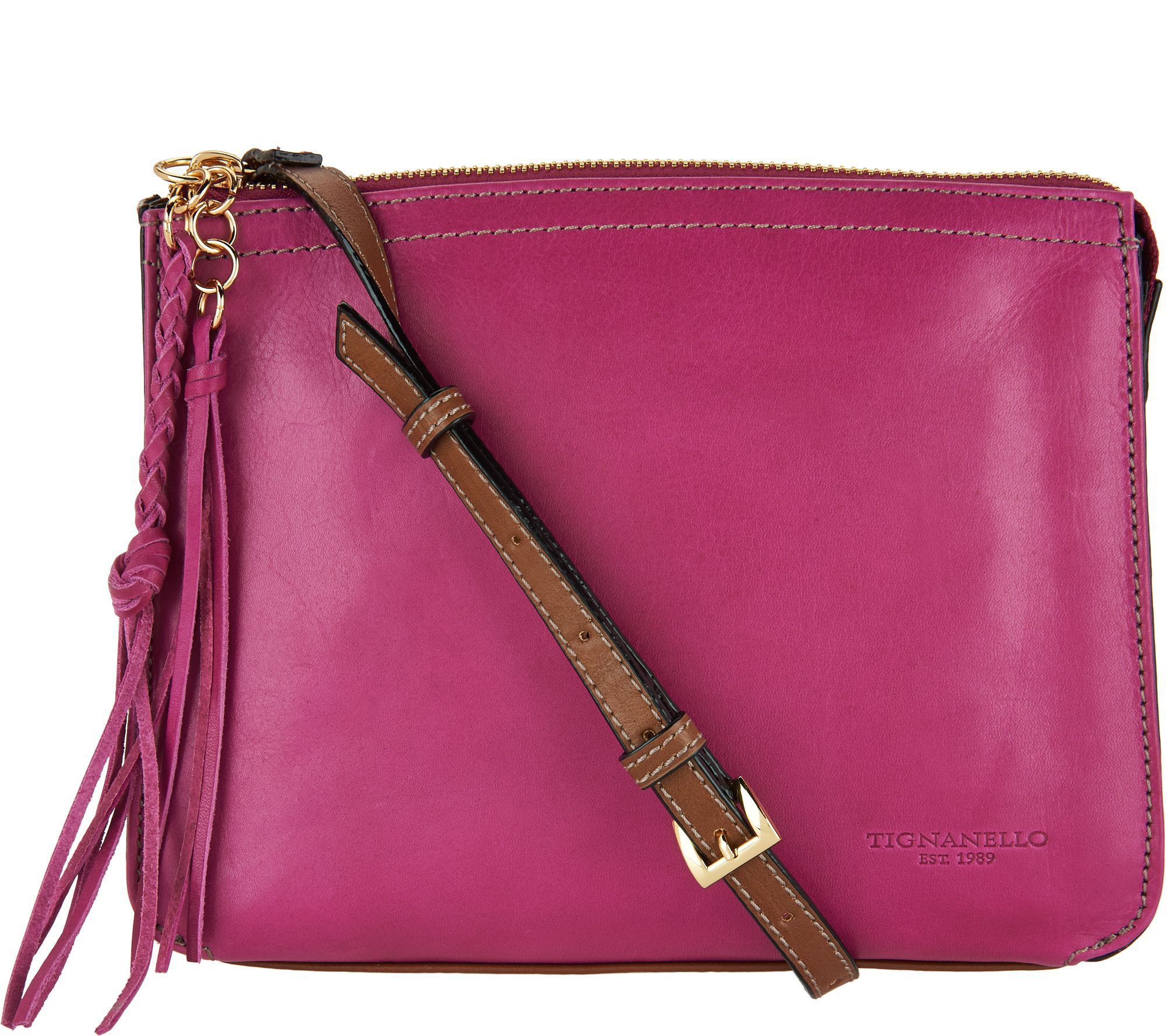 &quot;As Is&quot; Tignanello Vintage Leather Crossbody - Carson - Page 1 — 0
