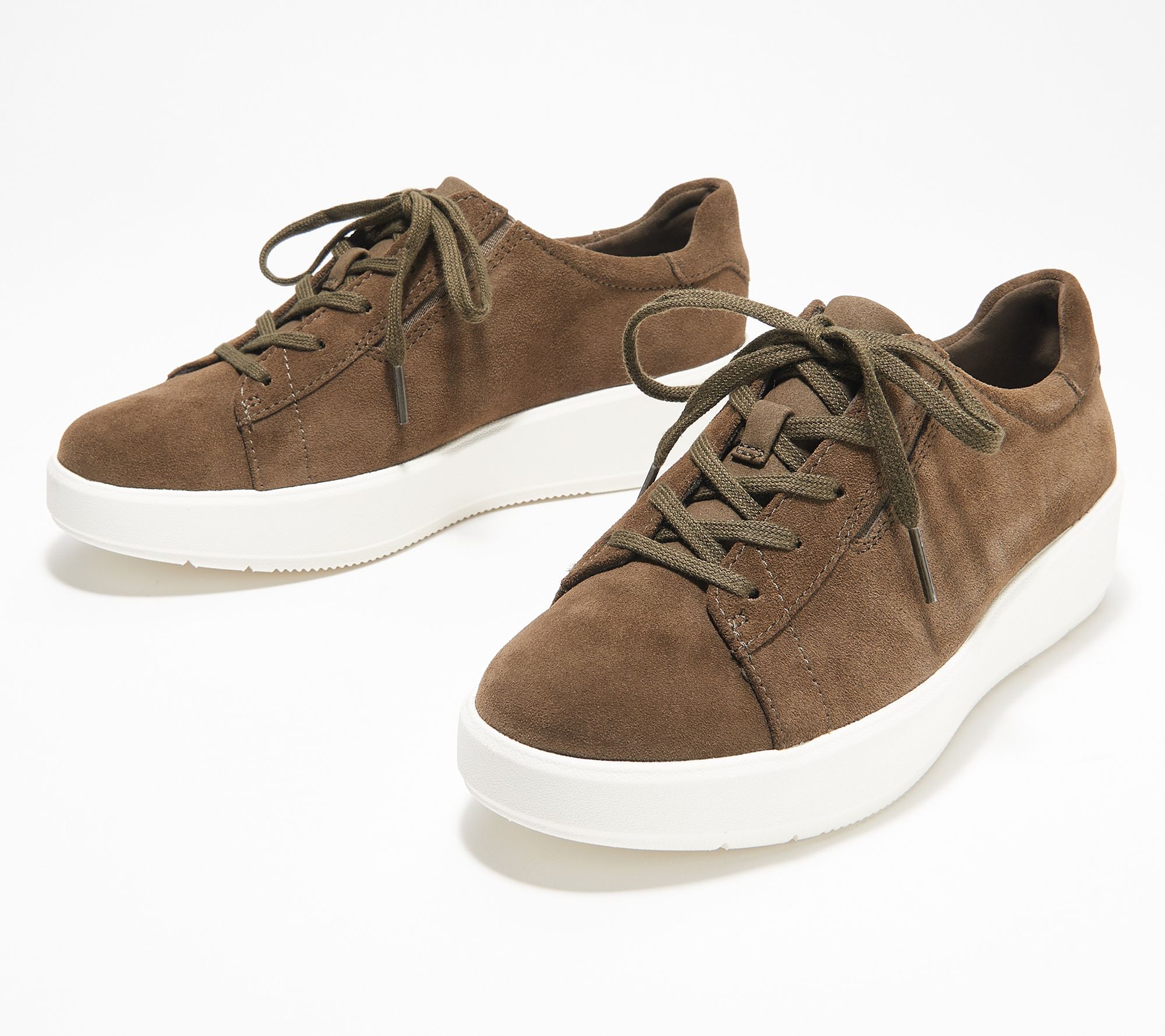 Clarks Collection Leather Casual Sneakers - Layton - QVC.com