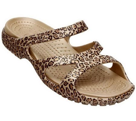 crocs cheetah sandals