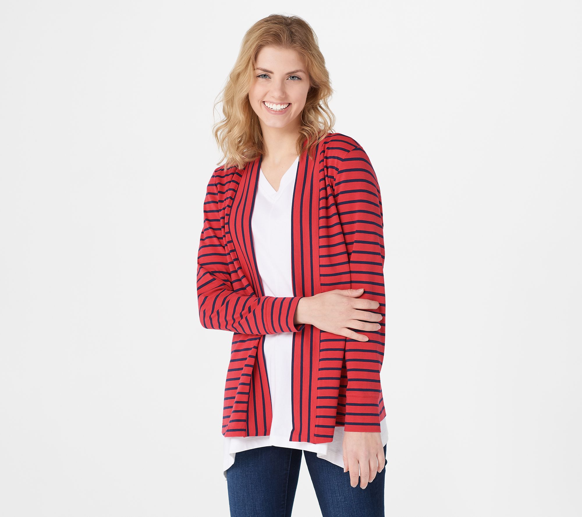 jersey open front cardigan