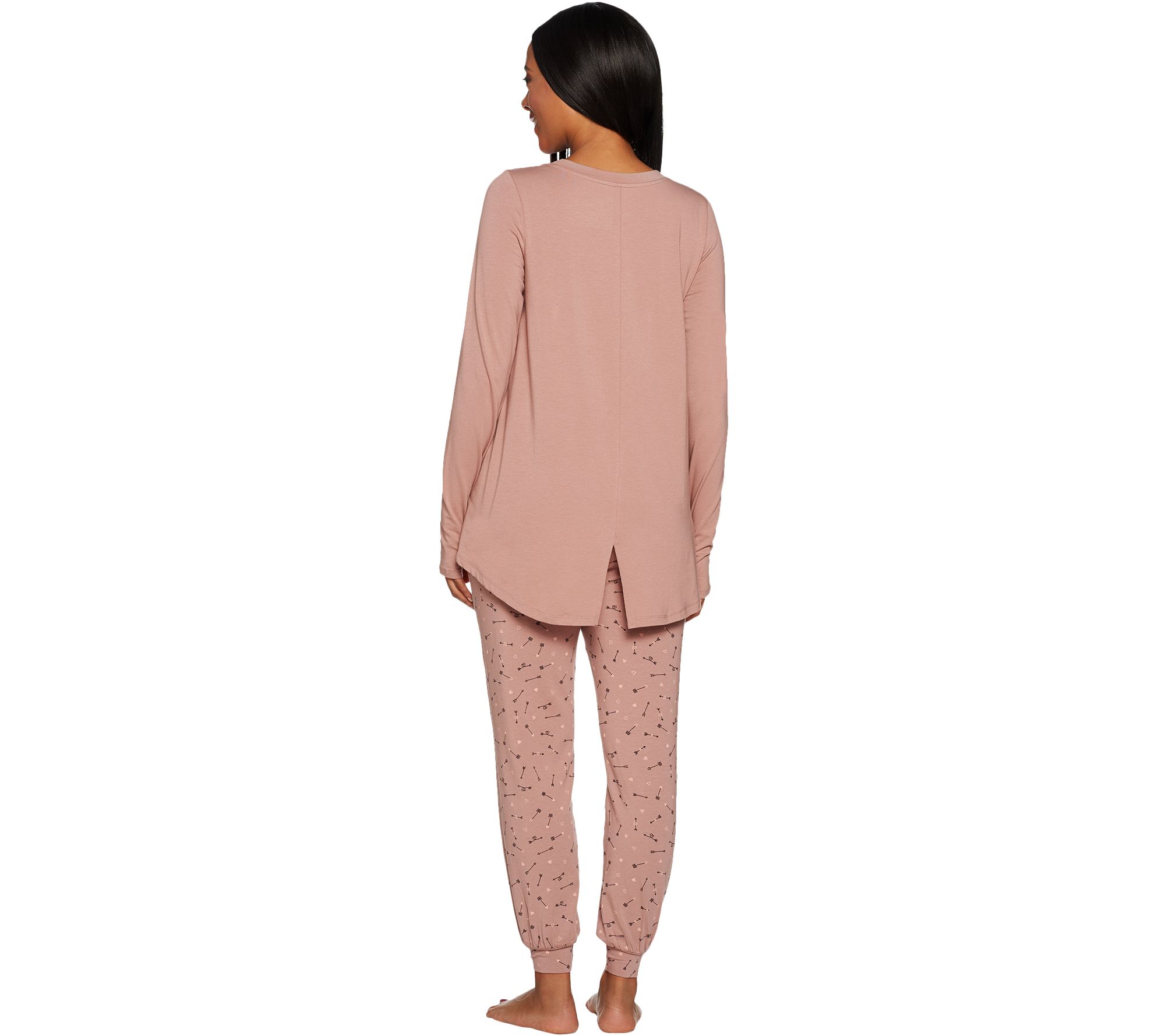 (QVC) AnyBody Loungewear Cozy Knit Novelty Print Pajama Set