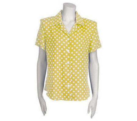 polka dot camp shirt