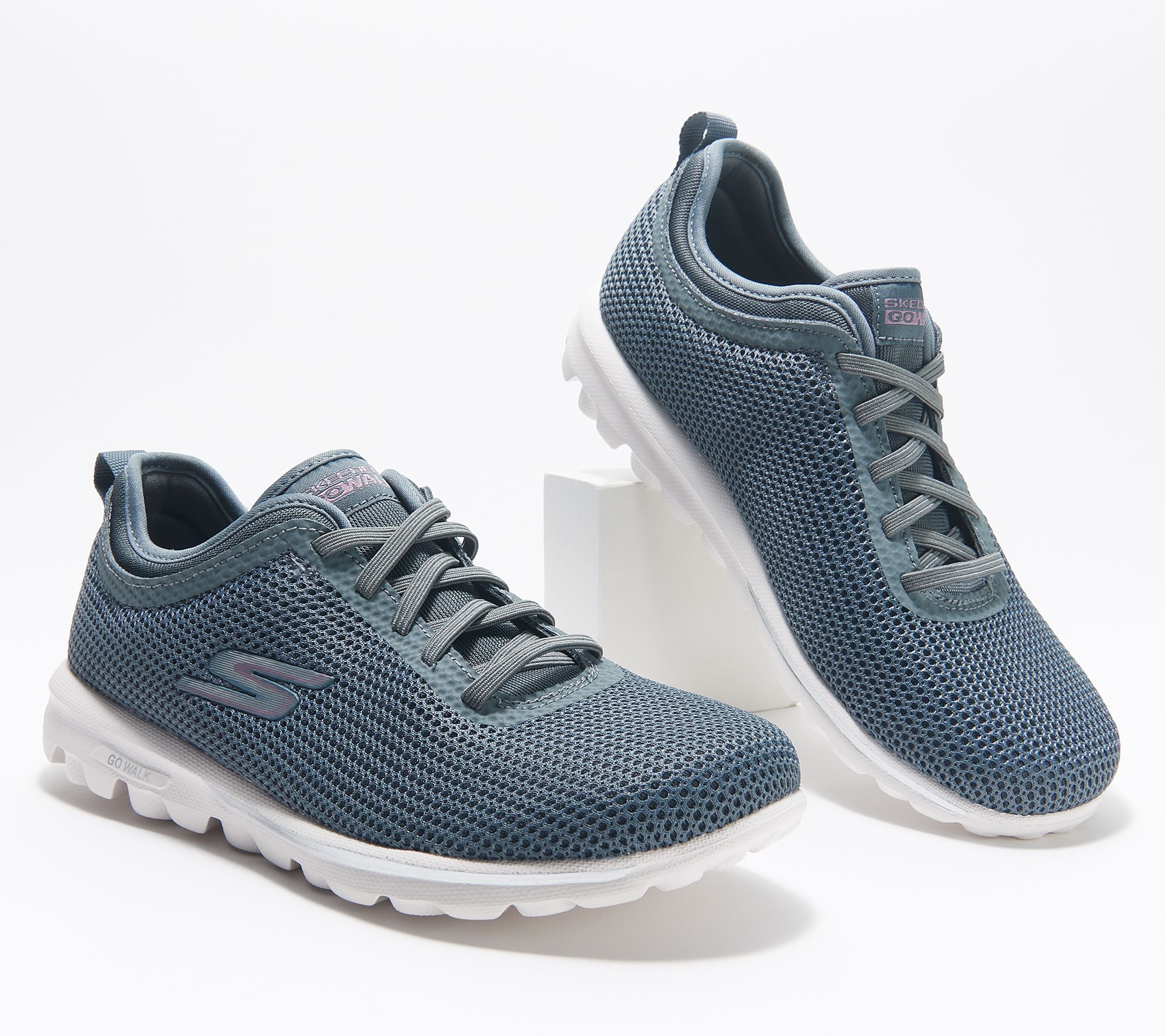 skechers leather and mesh go walk